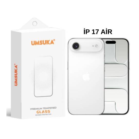 Apple İPhone 17 Air Cam Umsuka Anti-Static Full HD Parlak Premium Ekran Koruyucu