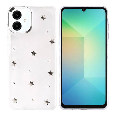 Galaxy Samsung A06 Kılıf Sima Tech Simli Desenli Şeffaf Kapi Kapak - 2