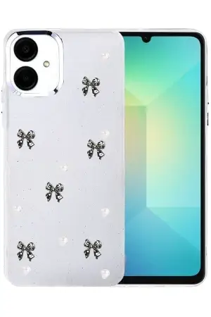 Galaxy Samsung A07 Kılıf Sima Tech Simli Desenli Şeffaf Kapi Kapak - 2
