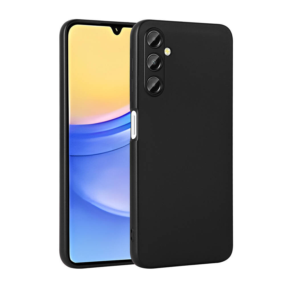 Galaxy Samsung A15 Kılıf Sima Tech Siyah Silikon Kapak - 1