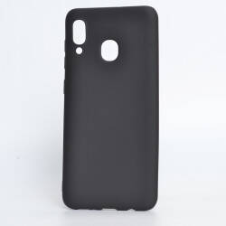 Galaxy Samsung A20/A30 Kılıf Sima Tech Siyah Silikon Kapak - 1