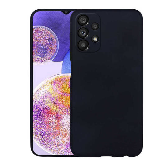 Galaxy Samsung A23 Kılıf Sima Tech Siyah Silikon Kapak