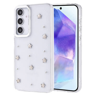 Galaxy Samsung A35 / A55 Kılıf Sima Tech Simli Desenli Şeffaf Kapi Kapak - 2