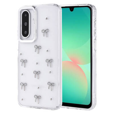 Galaxy Samsung A36 / A56 Kılıf Sima Tech Simli Desenli Şeffaf Kapi Kapak