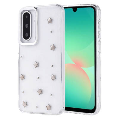 Galaxy Samsung A36 / A56 Kılıf Sima Tech Simli Desenli Şeffaf Kapi Kapak - 2