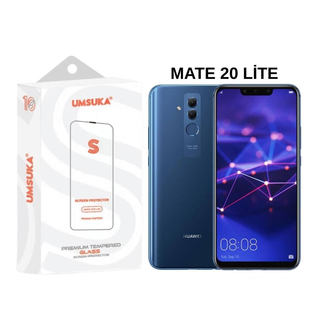 Huawei Mate 20 Lite Cam Umsuka 2.5D Normal Ekran Koruyucu Cam - 1