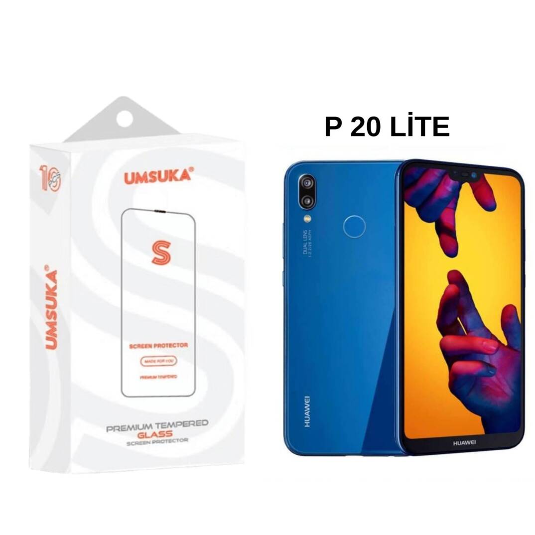 Huawei P20 Lite Cam Umsuka 2.5D Normal Ekran Koruyucu Cam - 1