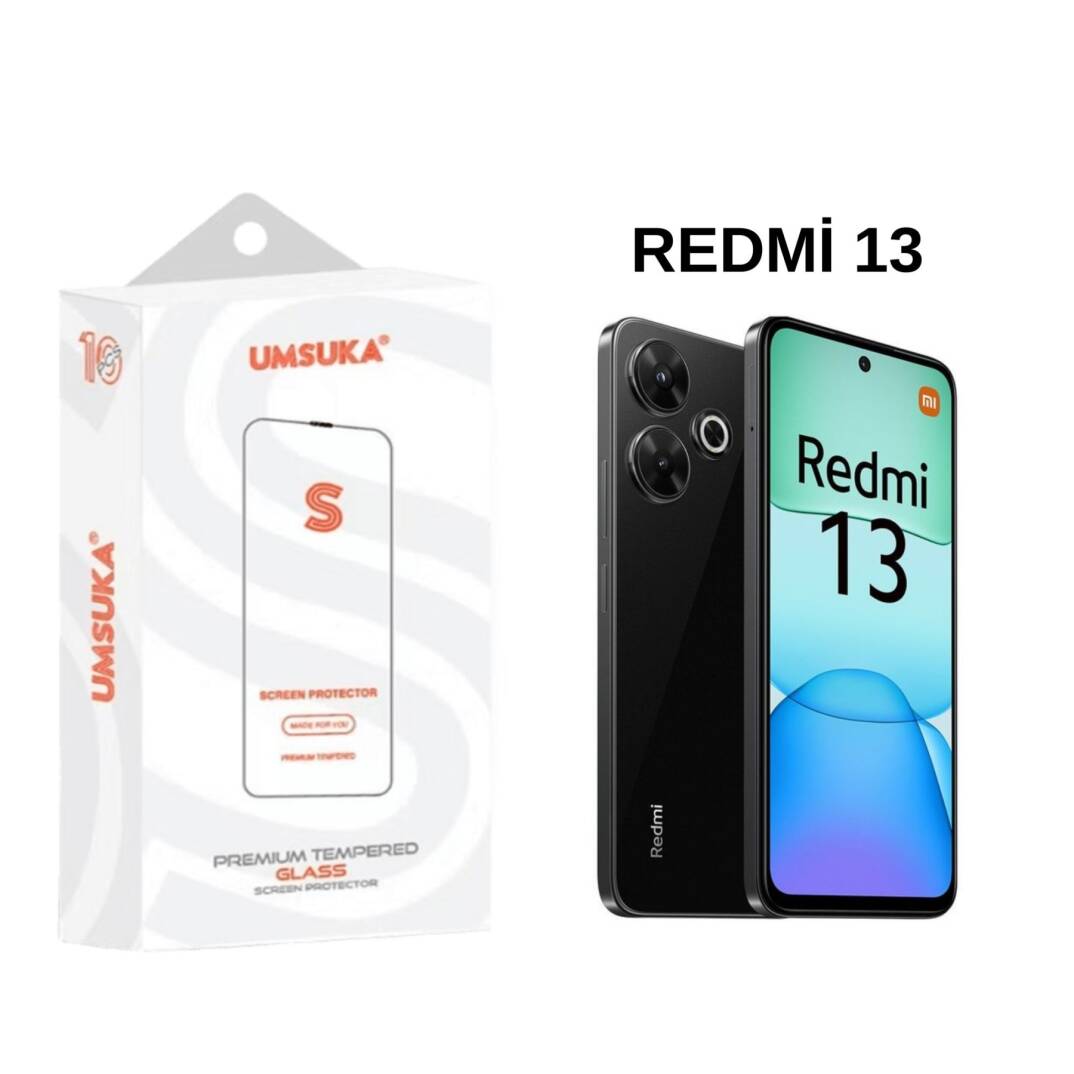 Xiaomi Redmi 13 Cam Umsuka 2.5D Normal Ekran Koruyucu Cam - 1