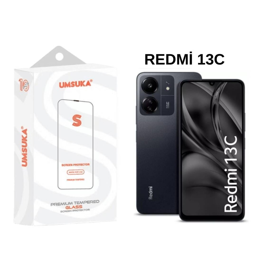 Xiaomi Redmi 13C Cam Umsuka 2.5D Normal Ekran Koruyucu Cam - 1