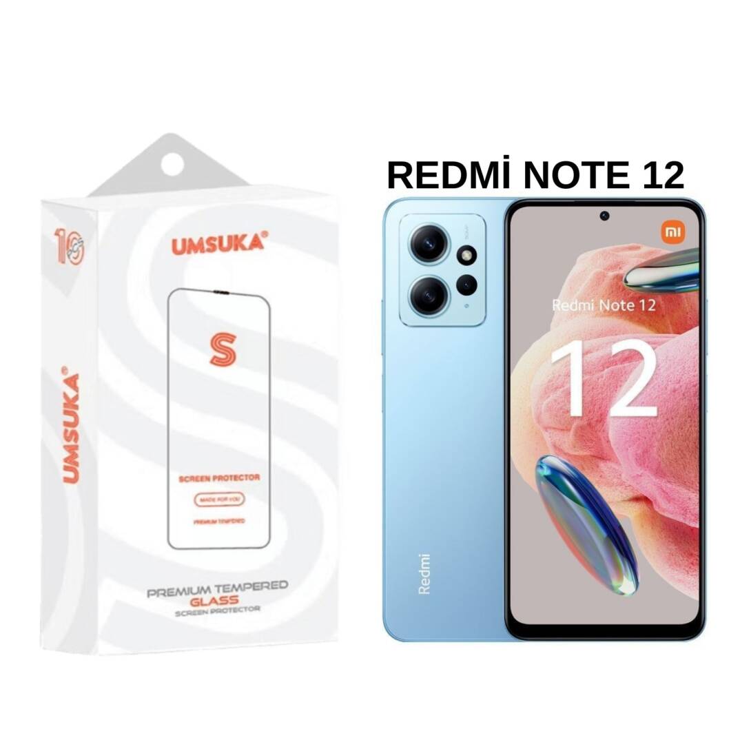 Xiaomi Redmi Note 12 Cam Umsuka 2.5D Normal Ekran Koruyucu Cam - 1