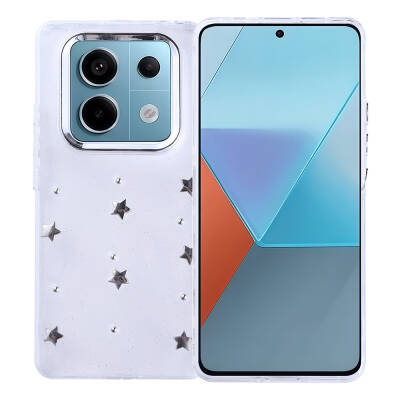 Xiaomi Redmi Note 14 Kılıf Sima Tech Simli Desenli Şeffaf Kapi Kapak - 2