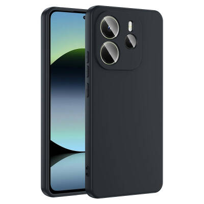 Xiaomi Redmi Note 14 Kılıf Sima Tech Siyah Silikon Kapak - 1
