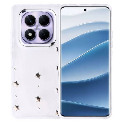 Xiaomi Redmi Note 14 Pro Kılıf Sima Tech Simli Desenli Şeffaf Kapi Kapak - 2