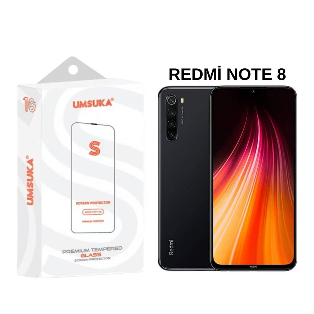 Xiaomi Redmi Note 8 Cam Umsuka 2.5D Normal Ekran Koruyucu Cam - 1
