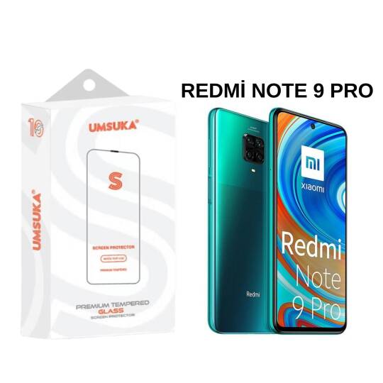 Xiaomi Redmi Note 9 Pro Cam Umsuka 2.5D Normal Ekran Koruyucu Cam